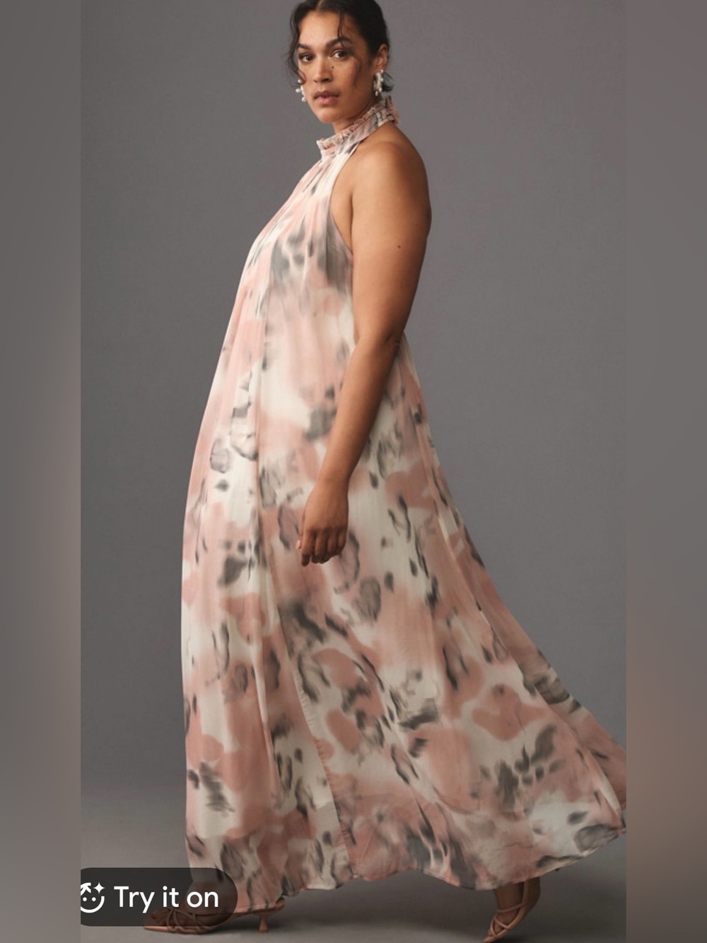 Maeve Halter Sheer Printed Maxi Dress Sz Medium NWT! - Picture 6 of 12